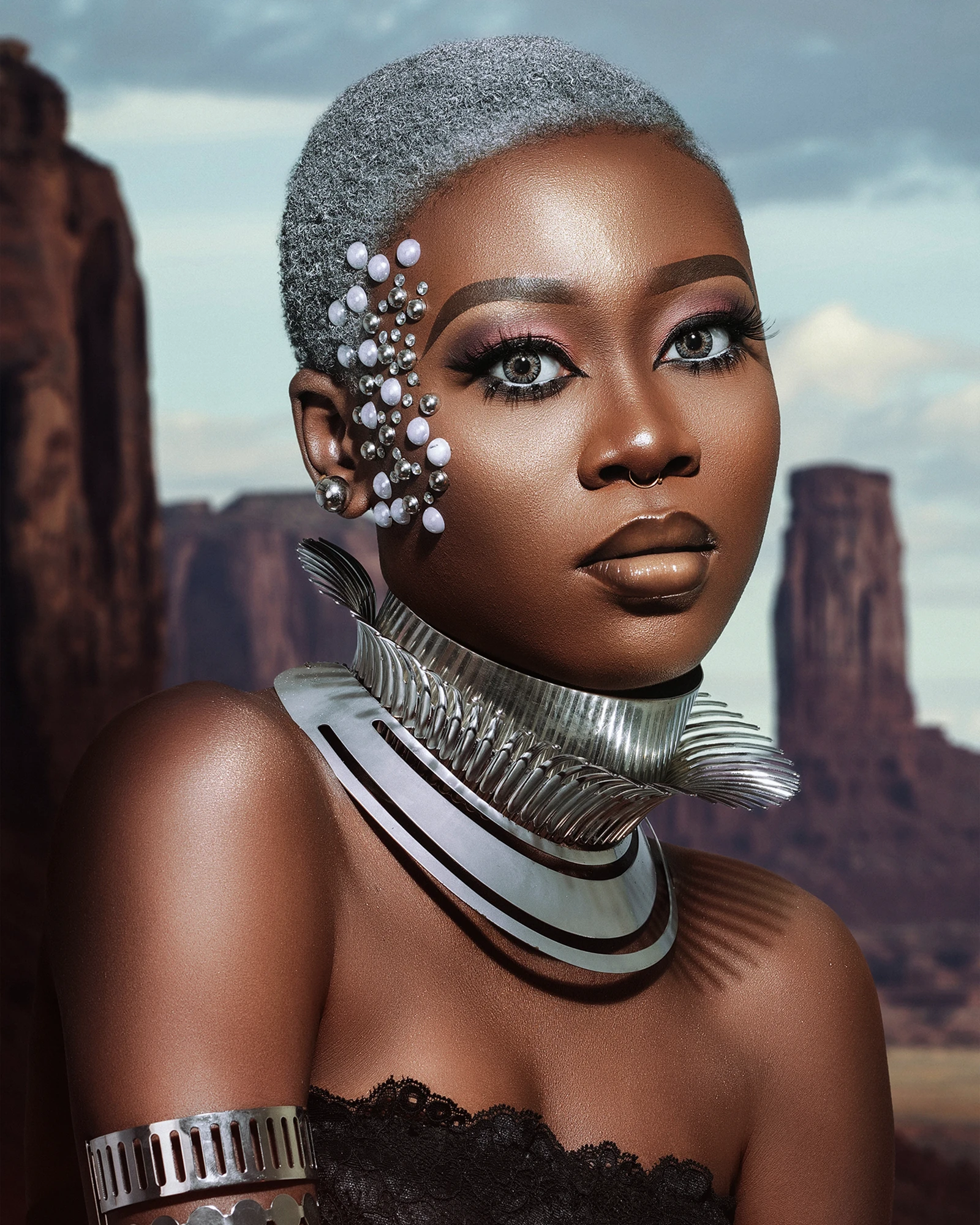 Retouch & Background Change — after editing